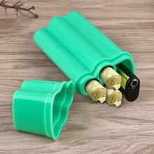 具有內置打火機儲存功能的防壓翻蓋收納盒,便攜式線圈收納盒,保護套,易於攜帶,家用手工工具 - 綠色 - 查看 1