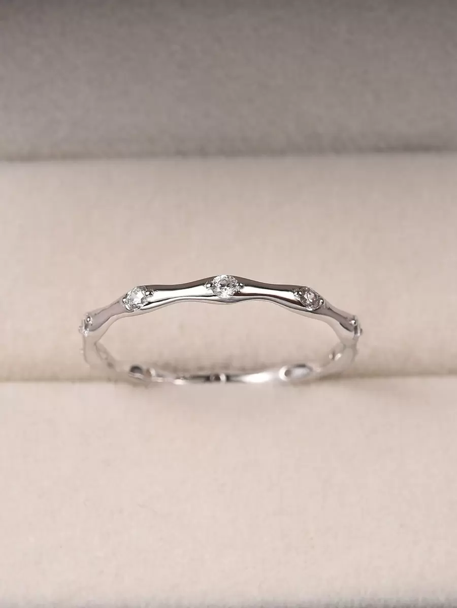 ESBERRY 1 件华丽戒指女士珠宝 925 纯银镀黄金精美珠宝日常佩戴礼物