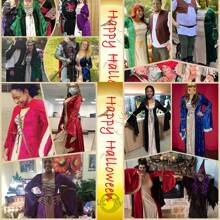 Medieval Renaissance Style Long Sleeve Princess Dress - Burgundy - View 10