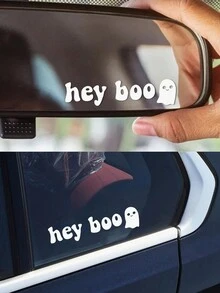 1pc Cute little white ghost stickers - White - View 4