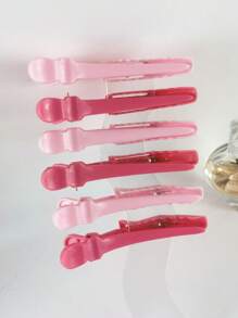 6pcs  Alligator Styling Sectioning Hair Clips Hair Accessories Tools - Pink - View 5