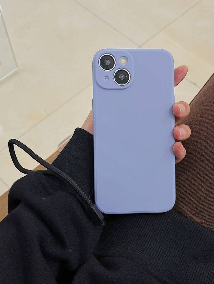 1入組薰衣草灰啞光手機殼，全覆蓋鏡片保護設計，與1個手機殼掛繩兼容，適用於iPhone