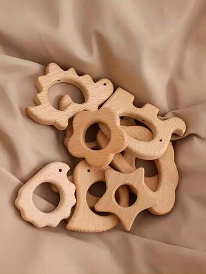 1pc Beech Wood Diy Craft Material,  Decoration Accessory