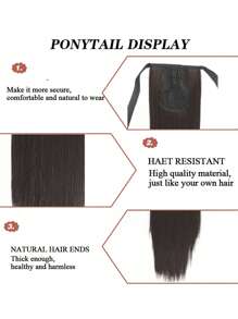 马尾辫接发 18~34 英寸女士合成长直马尾辫夹式马尾辫接发适合女孩的各种场合，包括音乐节、派对、角色扮演、假期和所有季节