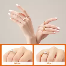 Ring Size Adjuster, Invisible Ring Sizer, Tightener, Reducer, Guard, Transparent Resizer Tool For Loose Rings - Gold - View 6