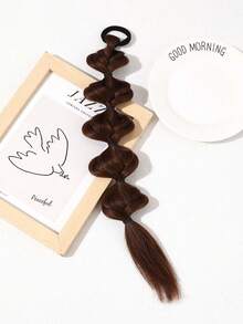 1入y2k風格有趣編織馬尾控髮圈,適用於派對、跳舞、閃閃發光的裝飾、休閒活動、童話和垃圾風格