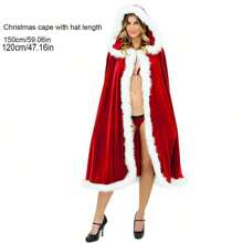 Giáng sinh Cape Ông già noel Cape Dành Cho Nam Và Nữ 1 Miếng Thích hợp Đối với Sử dụng hàng ngày - Đỏ - Xem 4