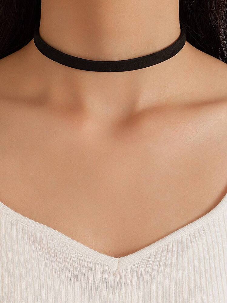 imoli 1Pc Tối Giản Hình Rồng Nhung Mặt Dây Chuyền Vòng Cổ Choker Dành Cho Nữ, Quà Tặng Dự Tiệc - Màu xanh lam - Xem 6