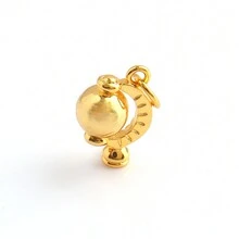 1個銅鍍18k金時尚個性化字母細節箭穿心吊墜,diy珠寶製作配件,適用於手鍊,項鍊,耳環等 - 彩色 - 查看 14