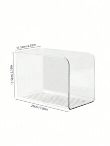 1個透明桌面書立架裝置,書立架,書本和文具收納盒,透明創意檔案架,適用於學生書桌閱讀置物架 - 透明 - 查看 2