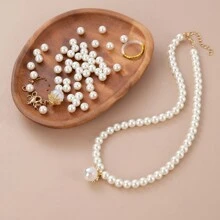 1入手工製作珍珠和鑽石裝飾的自製珠寶吊墜 - 彩色 - 查看 7