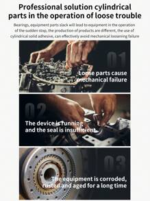 1入組680軸承粘合劑50ml圓柱形膠水,密封緊密,耐高溫、耐油,高強度金屬粘合劑,用於軸承、齒輪、轉子、接頭鎖定 - 綠色 - 查看 3