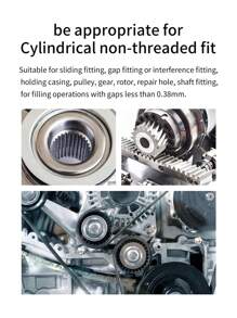 1入組680軸承粘合劑50ml圓柱形膠水,密封緊密,耐高溫、耐油,高強度金屬粘合劑,用於軸承、齒輪、轉子、接頭鎖定 - 綠色 - 查看 2