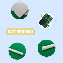 三葉無框畫,現代簡約風格聚酯纖維綠金英文口號長方形裝飾畫,適用於餐廳、客廳、臥室、書房、兒童房、家居裝飾 - 彩色 - 查看 6