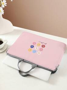 Hand-Painted Floral Print Laptop Bag Classroom Laptop Bags Classroom Bags Teacher Storage Bags Classroom Organizer Bags Back To School For School For Tablet Back To School Supplies Laptop Cover Laptop Sleeve Laptop Bags & Cases School Essentials - Multicolor - View 3