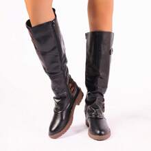Autumn & Winter New Over-the-knee Square Heel Women's Riding Boots, Plus Size Available, Side Zipper Waterproof Boots For Women In Cross-border E-commerce Industry