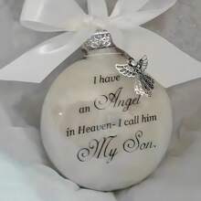 1pc Memorial Angel In Heaven Plastic Hanging Ornament With Feathers, In-Loving-Memory Decoration - commemorative ball - View 10