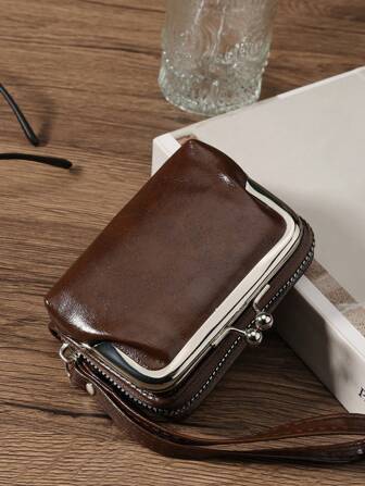 女士钱包 短款 PU 皮革 S 拉链和搭扣 多功能 大容量包 零钱卡夹 轻便 时尚 现代商务 拉链信用卡 商务休闲 教师节 教师礼物 周年纪念 生日礼物 女士 白领 腕带钱包 女士钱包 钱包 小钱包