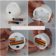 不燃LED蠟燭茶燈，電池供電，逼真假茶燭，閃爍LED電動柴燭，適用於節日、情人節、婚禮中心桌面裝飾 - 彩色 - 查看 4