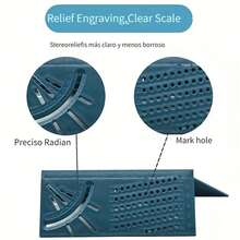 1pc Abs Multifunctional Woodworking 3d Measuring Gauge, Carving & Lettering Measuring Tool - Dark Green - View 5