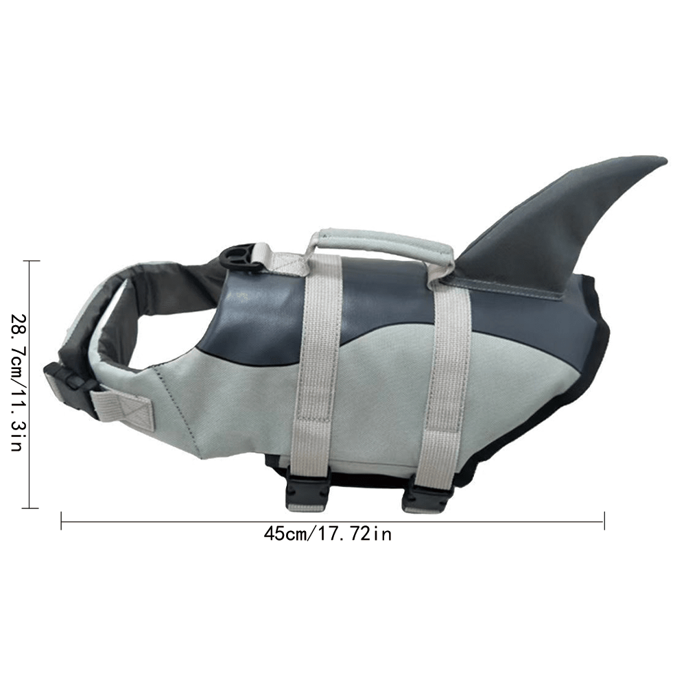 Jacket, Suitable For Large Dogs Swimming And Rowing Life Jacket, Shark Life Vest For Small