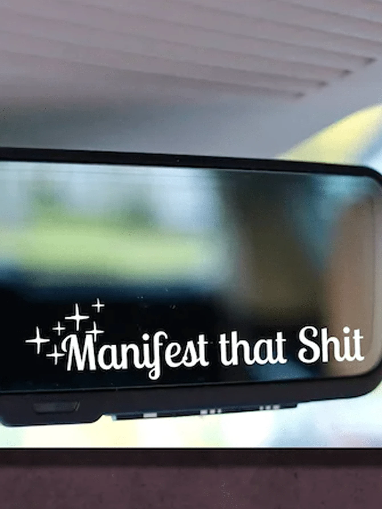 RandySticker Rearview Mirror Decal, Manifest that , Funny Decals