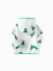 Balabala 年轻女孩连帽拉链夹克 - 白色 - 查看 5