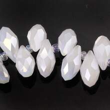 50入組/套鍍層掉落形玻璃水晶珠,帶水平孔,多色多角剔透珠子,適用於手鍊和項鍊diy,尺寸包括5x7mm 6x12mm 8x13mm - 彩色 - 查看 51