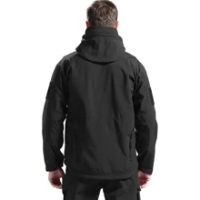 Chamarra Tactica Militar Térmica Impermeable Tactico Hombre, chamarra de senderismo para exteriores, para verano, militar, multibolsillos, táctica, caza, pesca, impermeable, con capucha para hombre - Negro - Ver 4