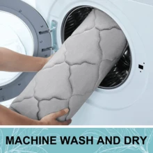 Siêu Thảm phòng tắm , Dày lên Hấp thụ Trí nhớ Bọt biển , Bền chặt Thảm trải sàn , Nhà  Trang trí - màu đen - Xem 6