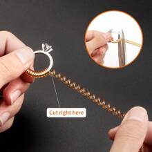 Ring Size Adjuster, Invisible Ring Sizer, Tightener, Reducer, Guard, Transparent Resizer Tool For Loose Rings - Gold - View 4