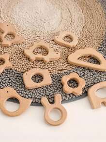 1入組山毛櫸木DIY手工藝材料，裝飾配件 - 米色 - 查看 7