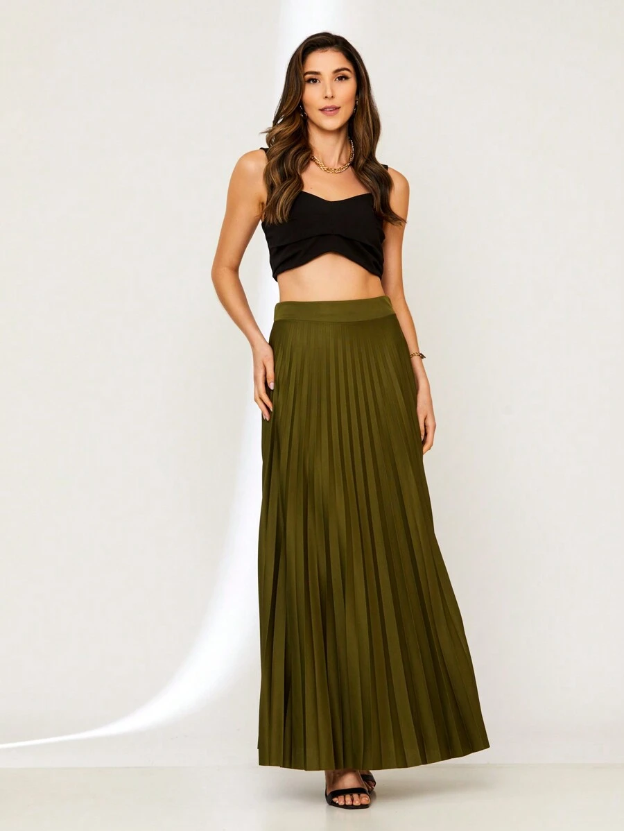 Women Skirts - Armé Grön - Visa 1