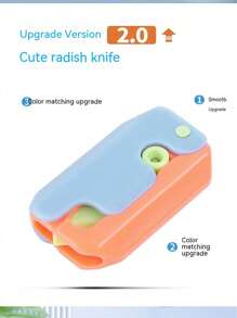 1入重力不受限的胡蘿蔔形狀玩具刀,夜燈,3d印刷,發光塑料胡蘿蔔刀,減壓 - 彩色 - 查看 6