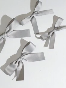 4入組芭蕾風格女士純色蝴蝶結髮夾,可愛女孩尾巴髮夾,日常造型配件,時尚俏皮,適合日常搭配