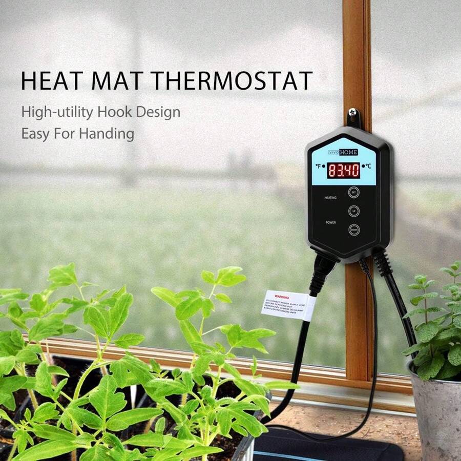 VIVOHOME 40108°F Temperature Digital LED Heat Mat Thermostat
