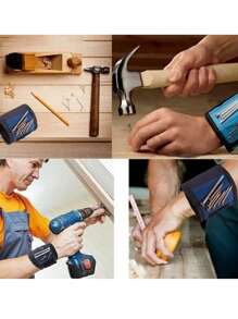 1 件磁性腕帶、便攜式工具包、磁鐵電工手腕工具帶、螺絲釘鑽頭手鍊維修工具、五排強磁腕帶、電工木工多功能工具套件、小型五金工具收納盒、磁性護甲腕帶、磁性腕附便攜式工具包磁鐵電工腰部工具皮帶螺絲釘鑽頭維修工具手鍊 - 藍色 - 查看 5