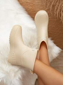 女士短筒雨靴,防水花園鞋,防滑雨鞋,舒適鞋墊,時尚輕量化踝靴雨鞋,適用於雨季,花園,建築工地,釣魚等戶外工作鞋款