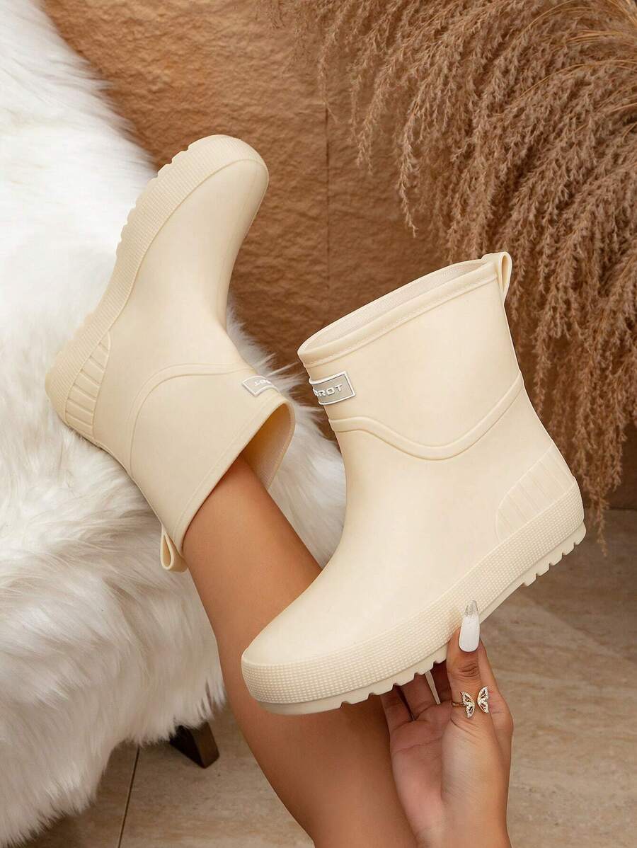 女士短筒雨靴,防水花園鞋,防滑雨鞋,舒適鞋墊,時尚輕量化踝靴雨鞋,適用於雨季,花園,建築工地,釣魚等戶外工作鞋款