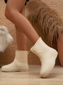 女士短筒雨靴,防水花園鞋,防滑雨鞋,舒適鞋墊,時尚輕量化踝靴雨鞋,適用於雨季,花園,建築工地,釣魚等戶外工作鞋款