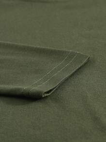 Tween Girls' Loose Fit Casual Leopard Print Colorblock Long Sleeve Round Neck T-shirt - Green - View 9