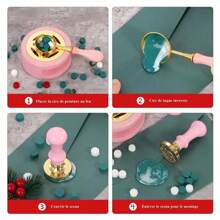 1 Piece Vintage Letter Wax Seal Stamp DIY Letter Seal Stamp Letter Header For Scrapbooking Wedding Postage Postcard Envelope Hobby Craft Decoration Card Invitation Photo Album Special (26 Letters),Back To School,School Supplies - Multicolor - View 10