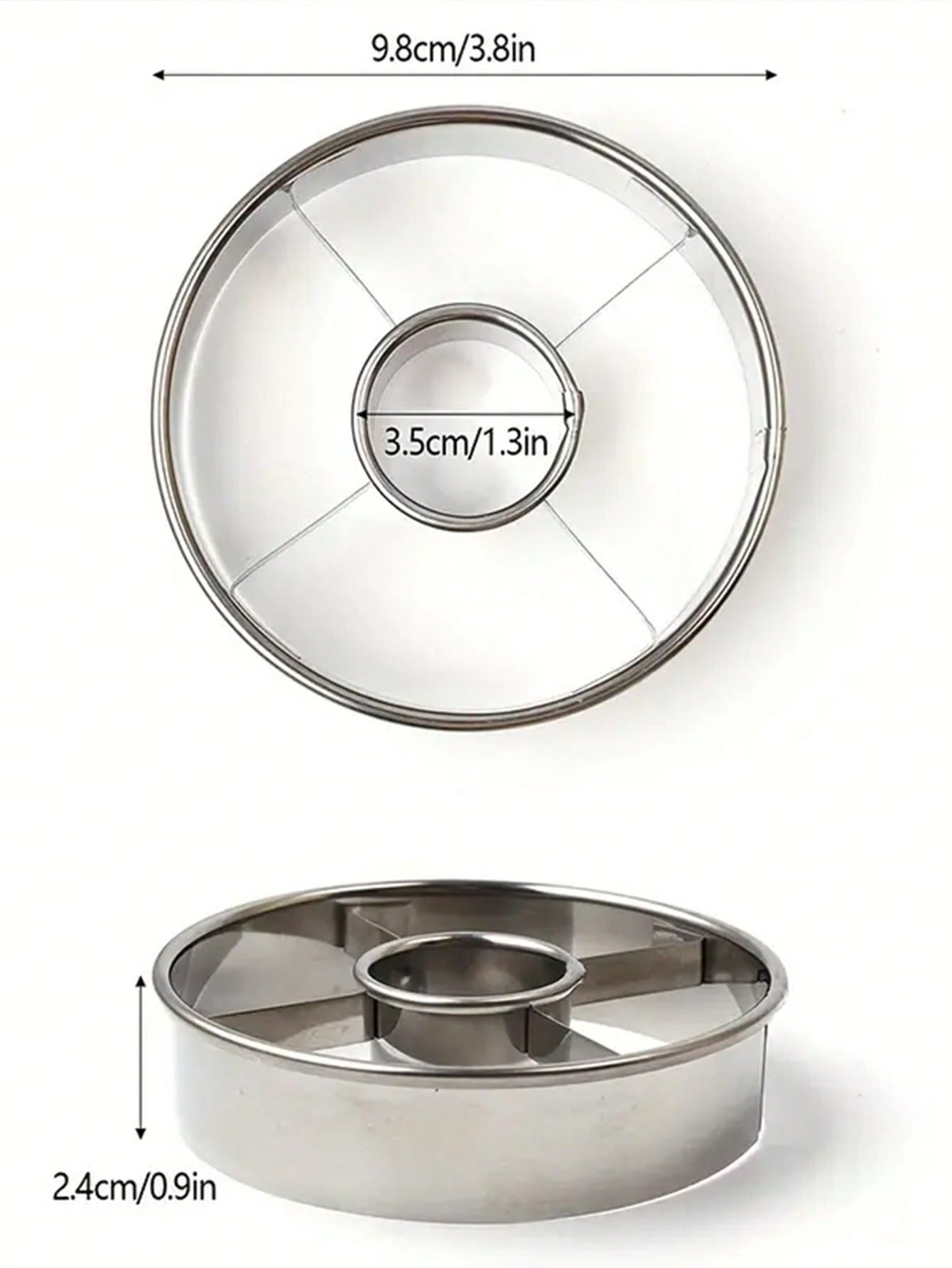 قالب دونات ستانلس ستيل صلب 1قطعة - مثالي للدونات ا...