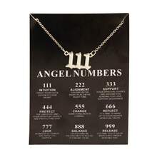 1 Piece Of Fashionable And Popular Hip-hop 111-999 Number Pendant Necklace Suitable For Daily Wear By Women - Gold - View 2