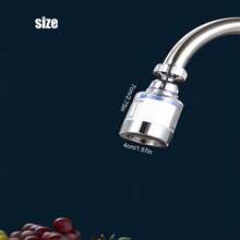 1pc Kitchen Faucet Filter Nozzle Splashproof Sprinkler Extension Wand Water Saver Filter - Silver - View 7