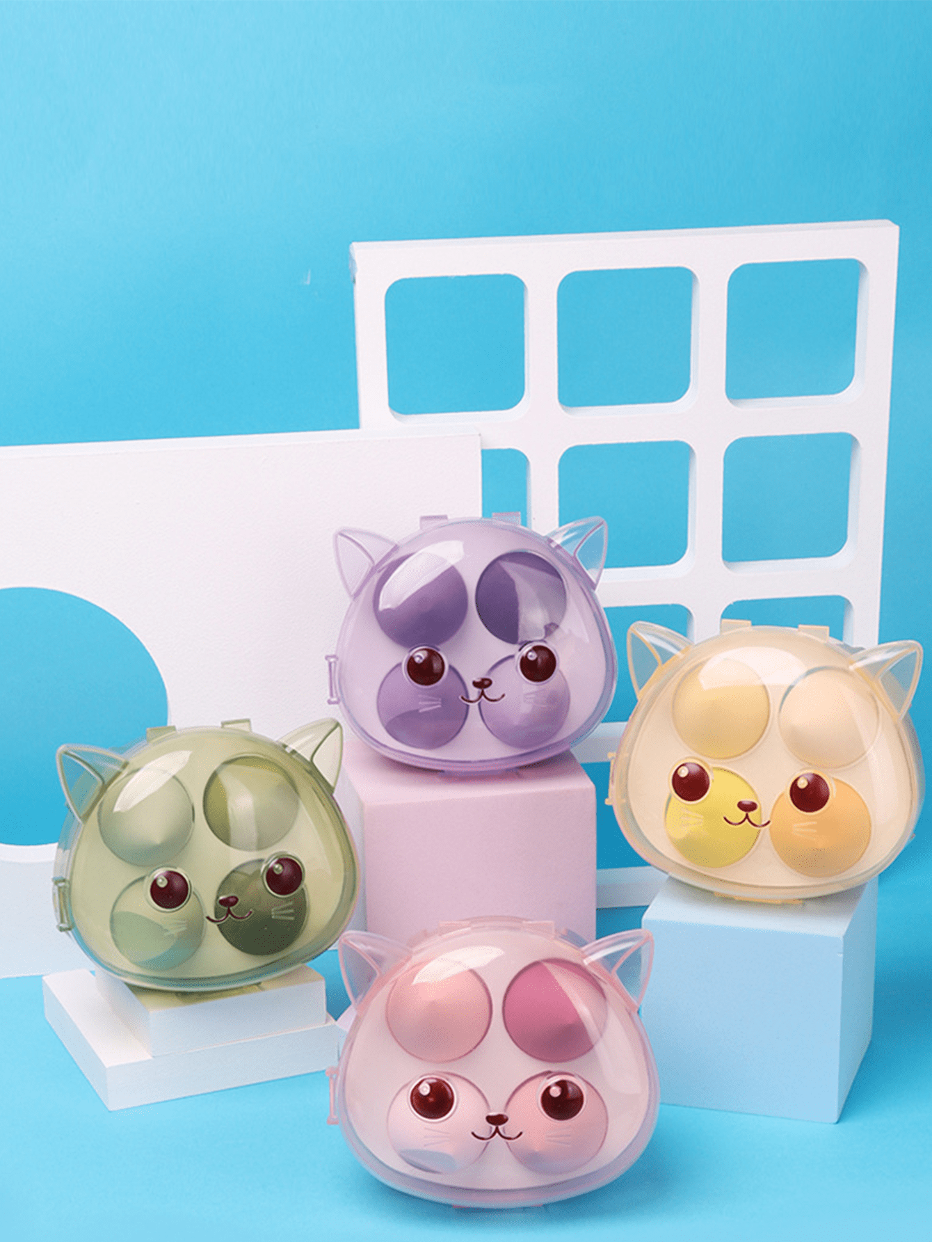 A Box Of Powder Puffs, Water Drop Puffs, Beveled Puffs, Beauty Eggs