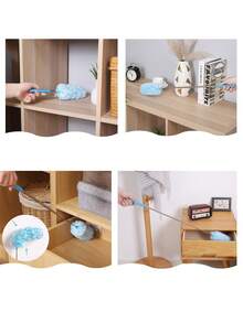 1 件红色伸缩除尘器，加厚超细纤维清洁刷，百叶窗孔除尘刷，多功能可拆卸缝隙刷，家用清洁工具 - 紅白色 - 查看 10