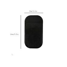 1pc Car Anti-skid Silicone Mat For High Temperature Resistance, Phone Decoration And Storage On Dashboard - Black - View 7