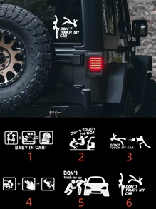 1 Miếng Vui Chạm Ô tô/xe hơi Nhãn dán cửa sổ - Nhiều màu - Xem 1