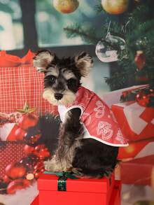 New Christmas Style Cartoon Dog Clothes For All Seasons 1pc - Watermelon Pink - View 4